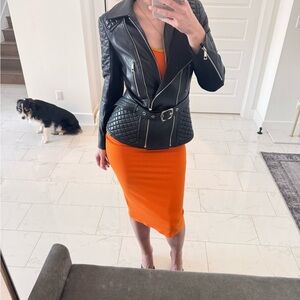 Black Quilted Leather Jacket